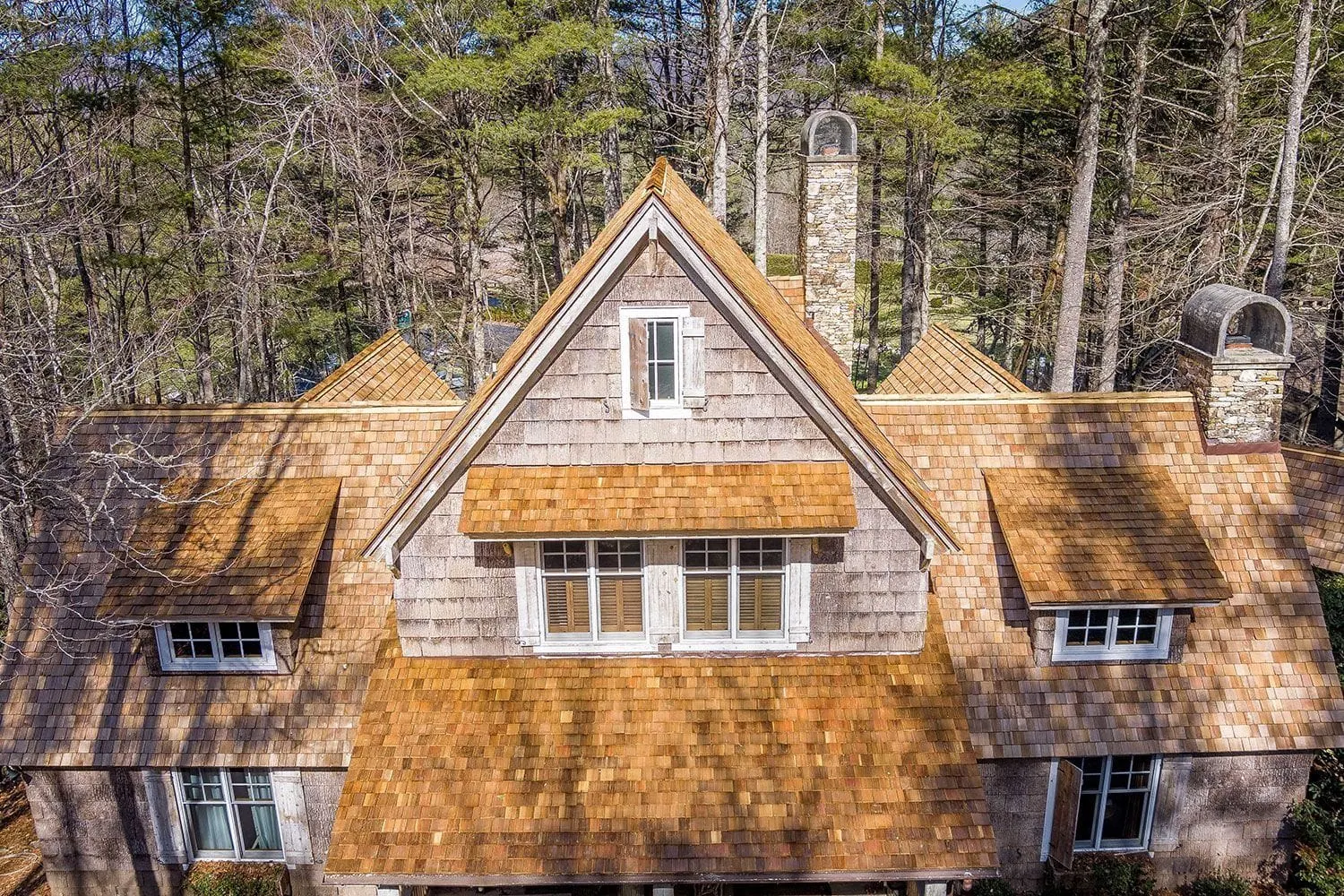 Cedar Restoration & Gutter System — Restoration project by Highlander Building Services in Highlands, NC