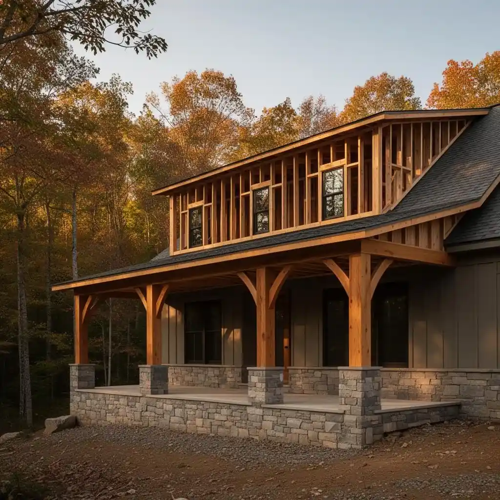 Construction project representing Highlander Building Services design-build services in Western North Carolina