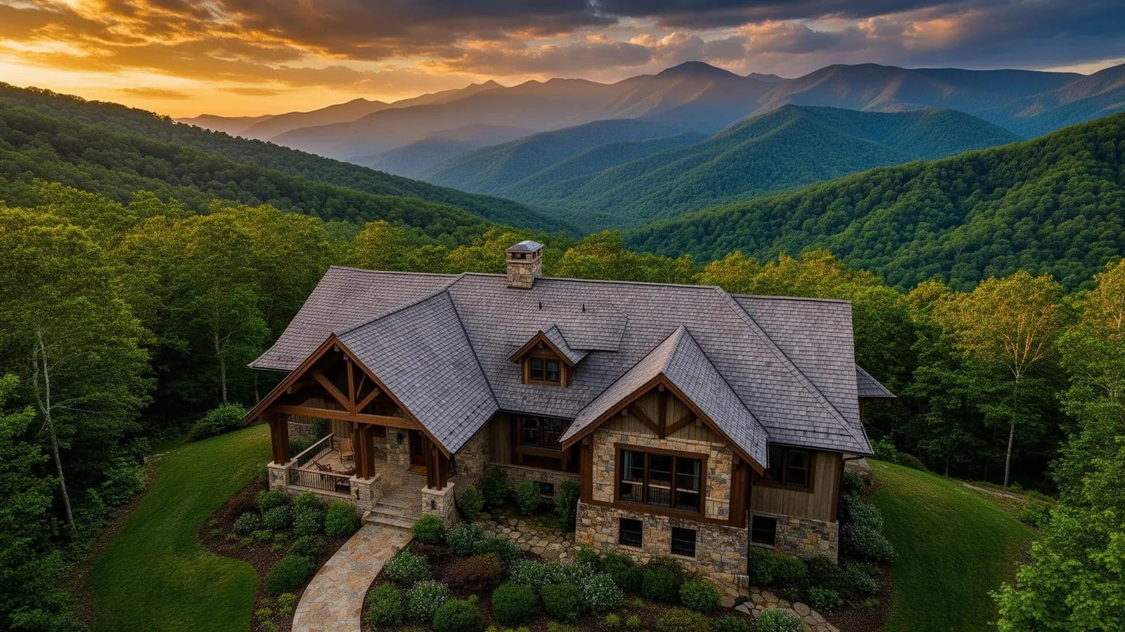Premium mountain home roof in Western North Carolina