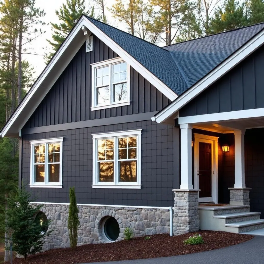Exterior siding and trim replacement on a village home in Dillsboro, North Carolina
