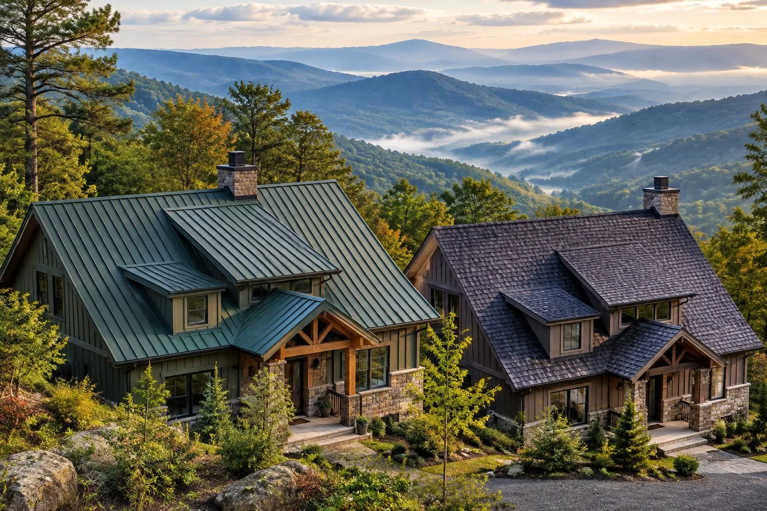 Metal vs. Dimensional Shingle for Western NC Mountain Homes