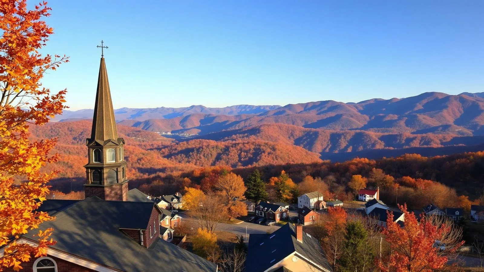 Western North Carolina mountain community landscape